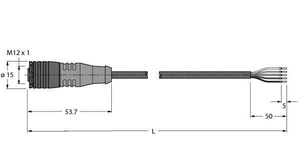 Aktuator- u. Sensorleitung RKC5Q-5/TXL