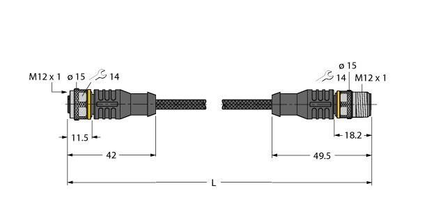 Aktuator- u. Sensorleitung RKC5T2RSC5T/TXL1001