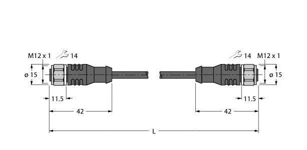 Aktuator- u. Sensorleitung RKCV4.4T- #6934695