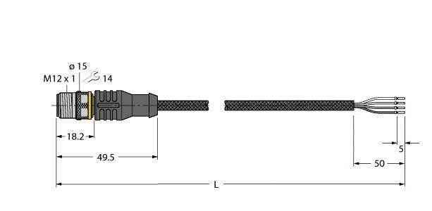 Aktuator- u. Sensorleitung RSC4.4T-2/TXL1001