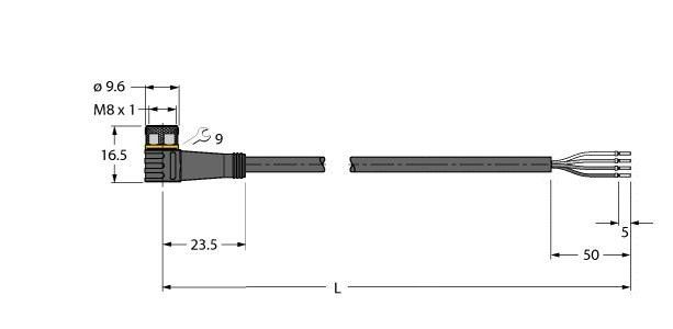 Anschlussleitung PKW4M-P7X2-5/TXL