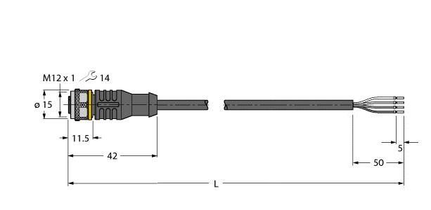 Anschlussleitung RKC4.4T-5/TXL