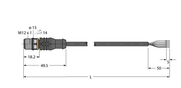 Anschlussleitung RSC4.4T-10/TXL3013
