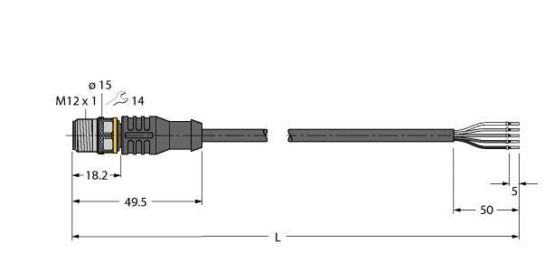 Anschlussleitung RSC5T-10/TXO