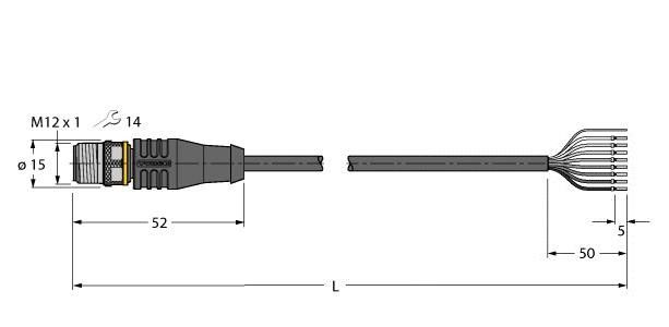 Anschlussleitung RSS8.800T-2/TXL