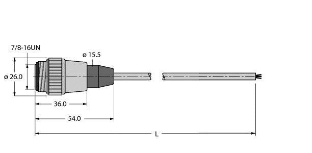 Feldbusleitung RSV-FBY49YE-0.5M/5D