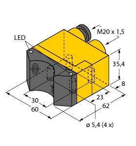 Induktiver Doppelsensor NI4-DSU35TC-2AD4X2