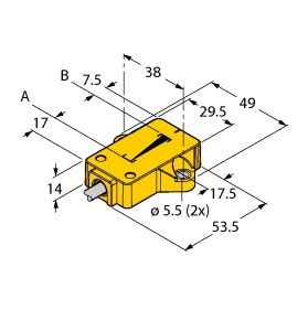 Induktiver Linearwegsensor LI25P1-QR14-LIU5X2