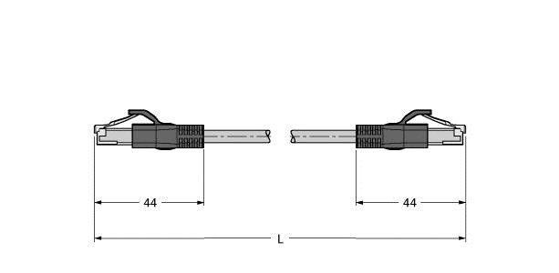 Leitung für Industrial RJ45S-RJ45S-4414-3M
