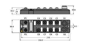 Multiprotokoll-I/O-Modul TBEN-L1-8DIP-8DOP