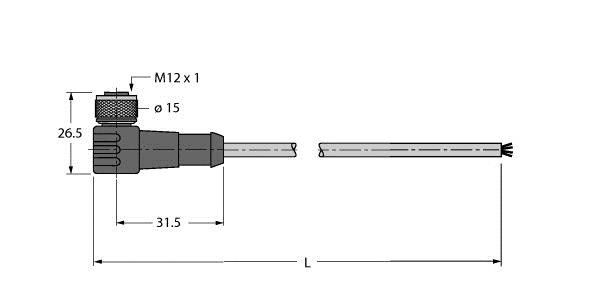 RFID-Leitung WK4.5T-5/S2503