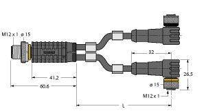 Zweifachverteiler VBRS4.42WKC4T2/2/TEL