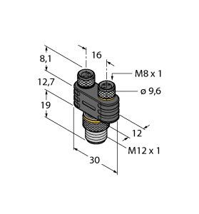 Zweifachverteiler YB2-FSM4.4-2PKG3M
