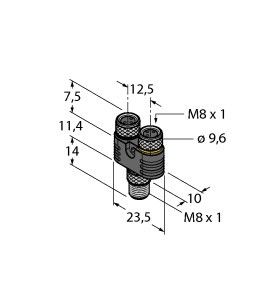 Zweifachverteiler YP2-MFS4-2MFK3
