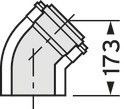Bogen 45 Grad 110/160mm 0020106379