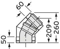 Bogen 45 Grad 110/160mm 0020106405