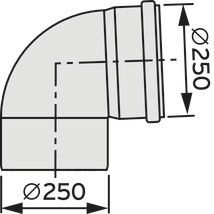 Bogen 87 Grad 250mm 0020106563