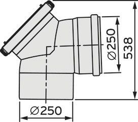 Bogen 87 Grad 250mm 0020145529