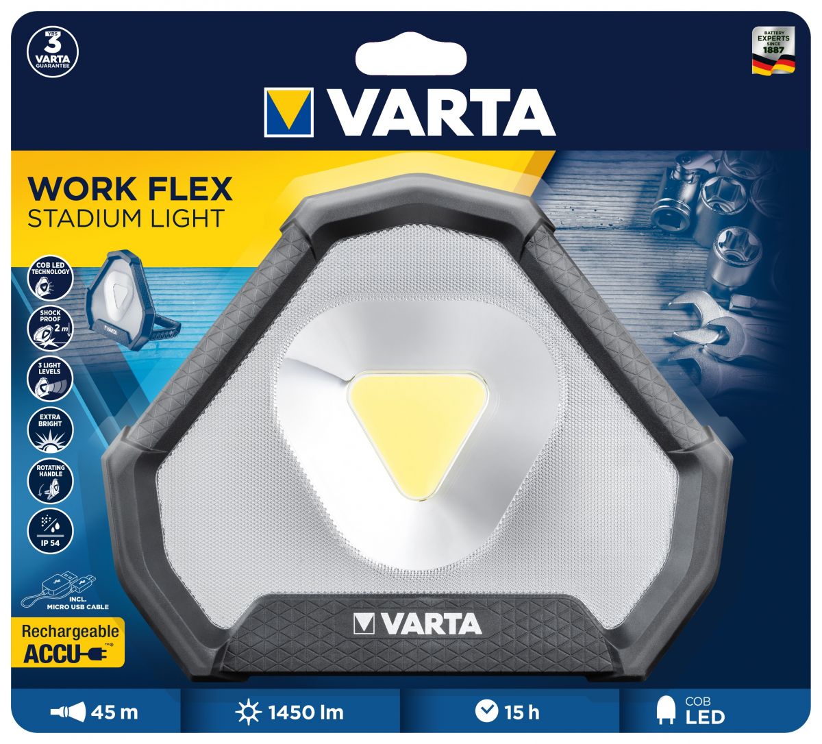 LED-Flächenarbeitsleuchte WorkFlex Stad.Light