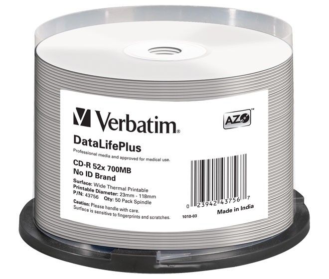 CD-R 80min/700MB/52x 43756 (VE50) CD-R 80min/700MB/52x 43756 (VE50)