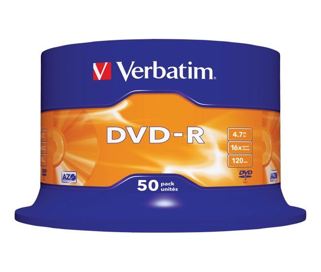DVD-R 4.7GB/120Min/16x 43548 (VE50) DVD-R 4.7GB/120Min/16x 43548 (VE50)