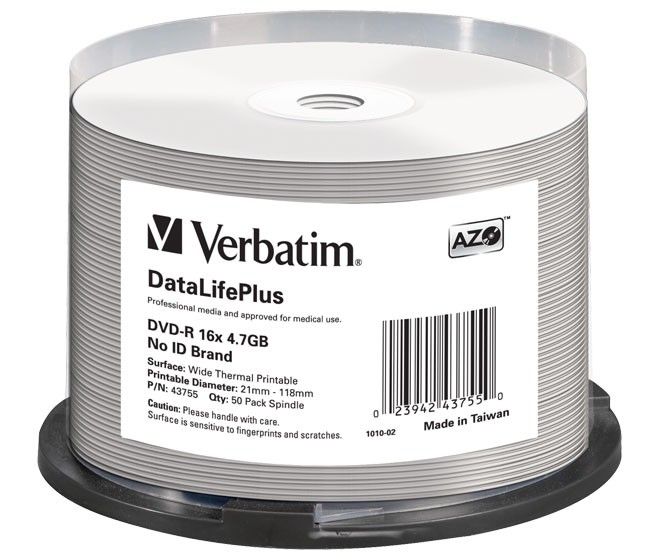 DVD-R 4.7GB/120Min/16x 43755 (VE50) DVD-R 4.7GB/120Min/16x 43755 (VE50)