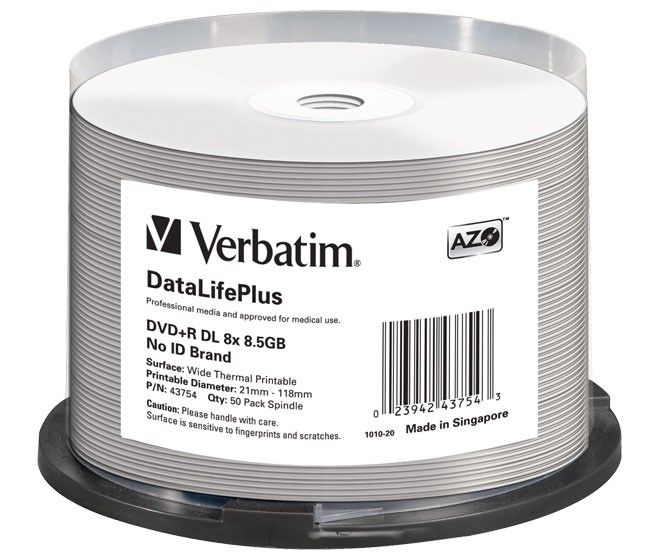 DVD+R DL 8.5GB/240Min/8x 43754 (VE50) DVD+R DL 8.5GB/240Min/8x 43754 (VE50)