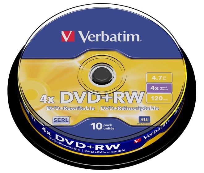 DVD+RW 4.7GB/120Min/4x 43488 (VE10)