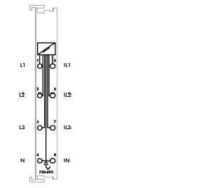 3Ph.-Leistungsmessklemme 750-493