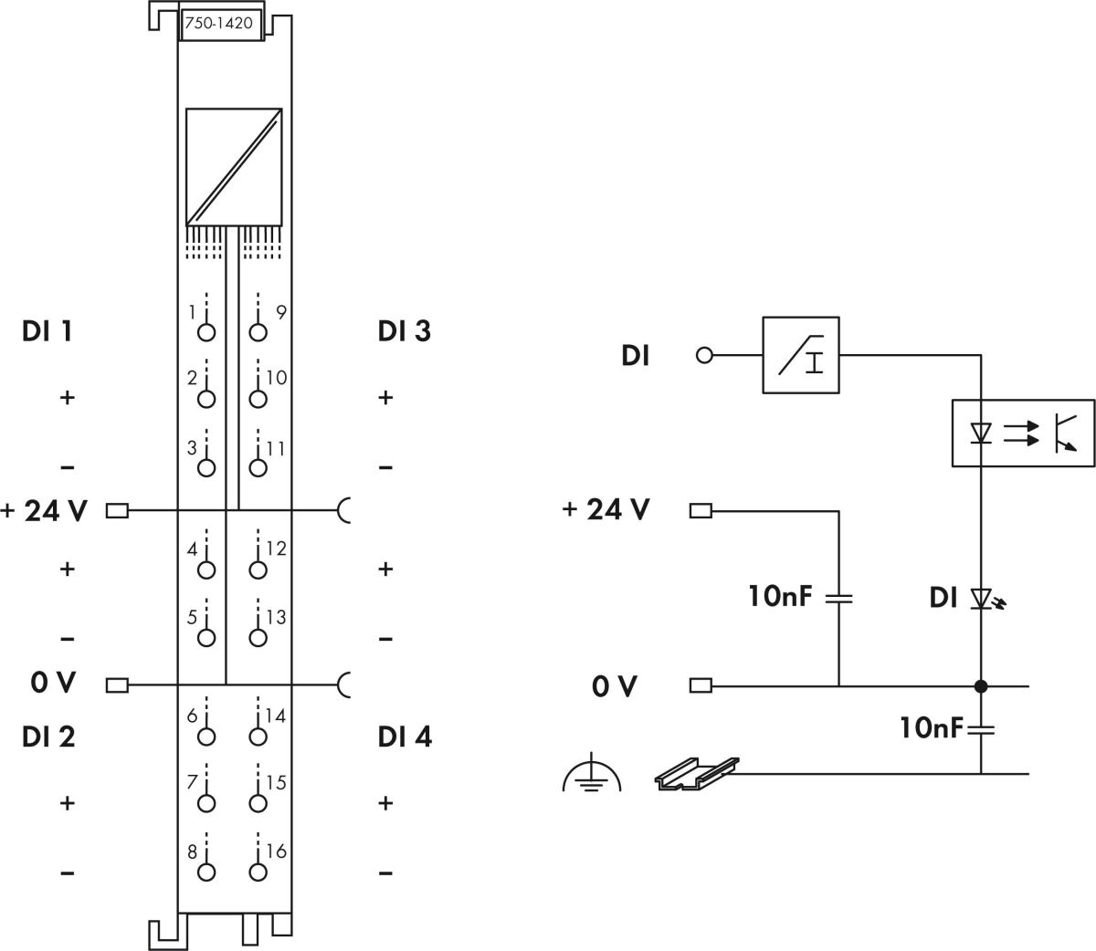 I/O Eingangsklemme 750-1420