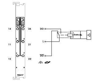 Relaisausgangsklemme 750-517