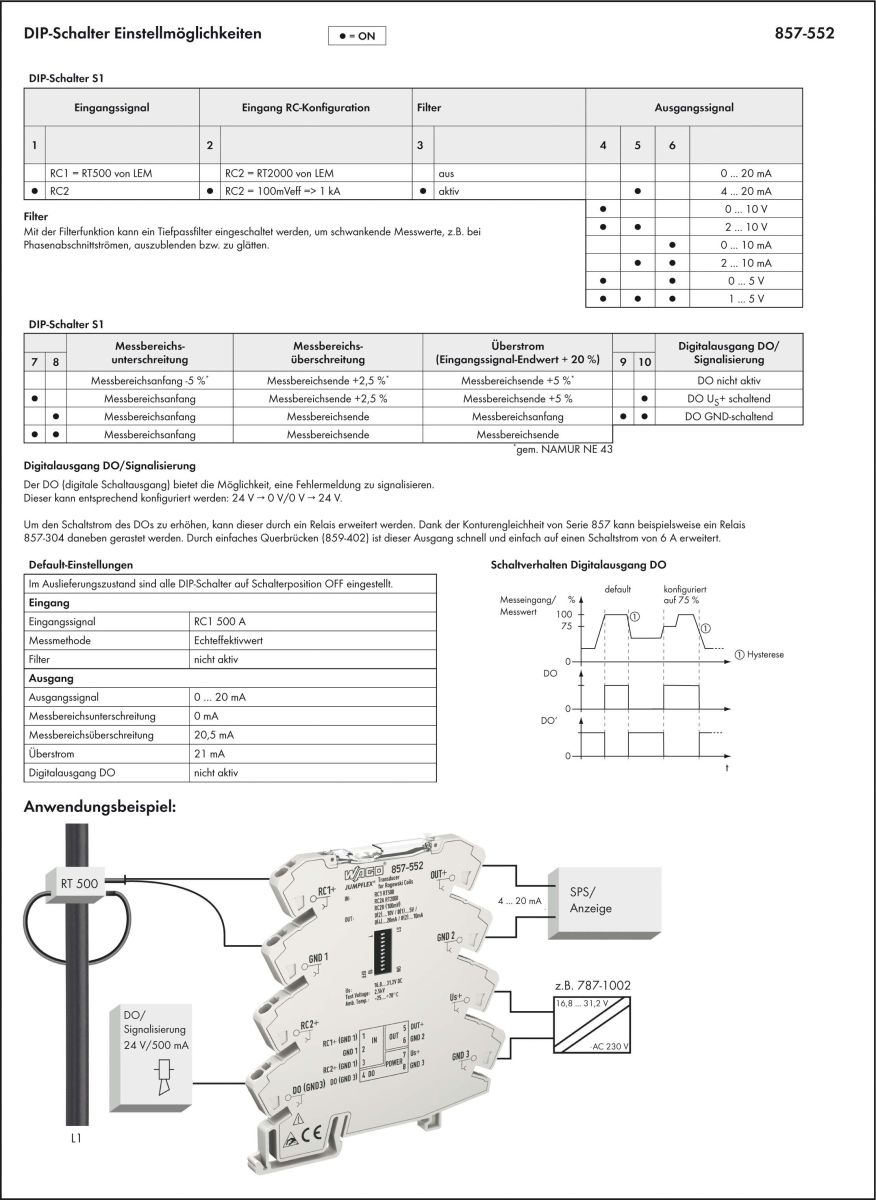 Rogowski-Messumformer 857-552