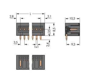 Stiftleiste 734-166/105-604