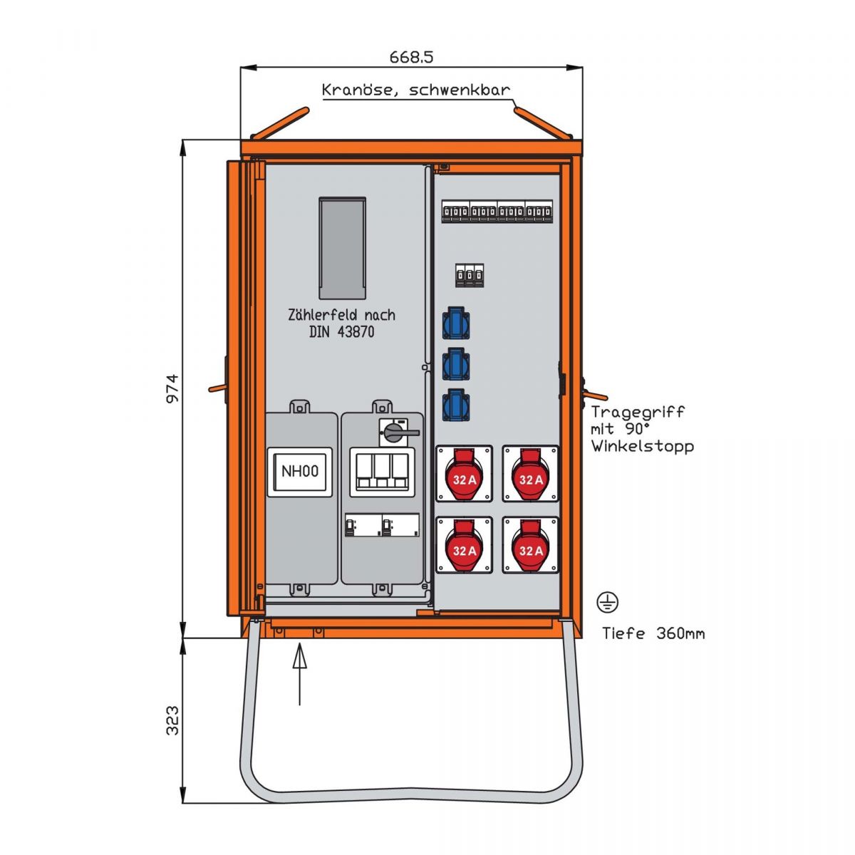 Anschlussverteilerschrank WAV0316CR1