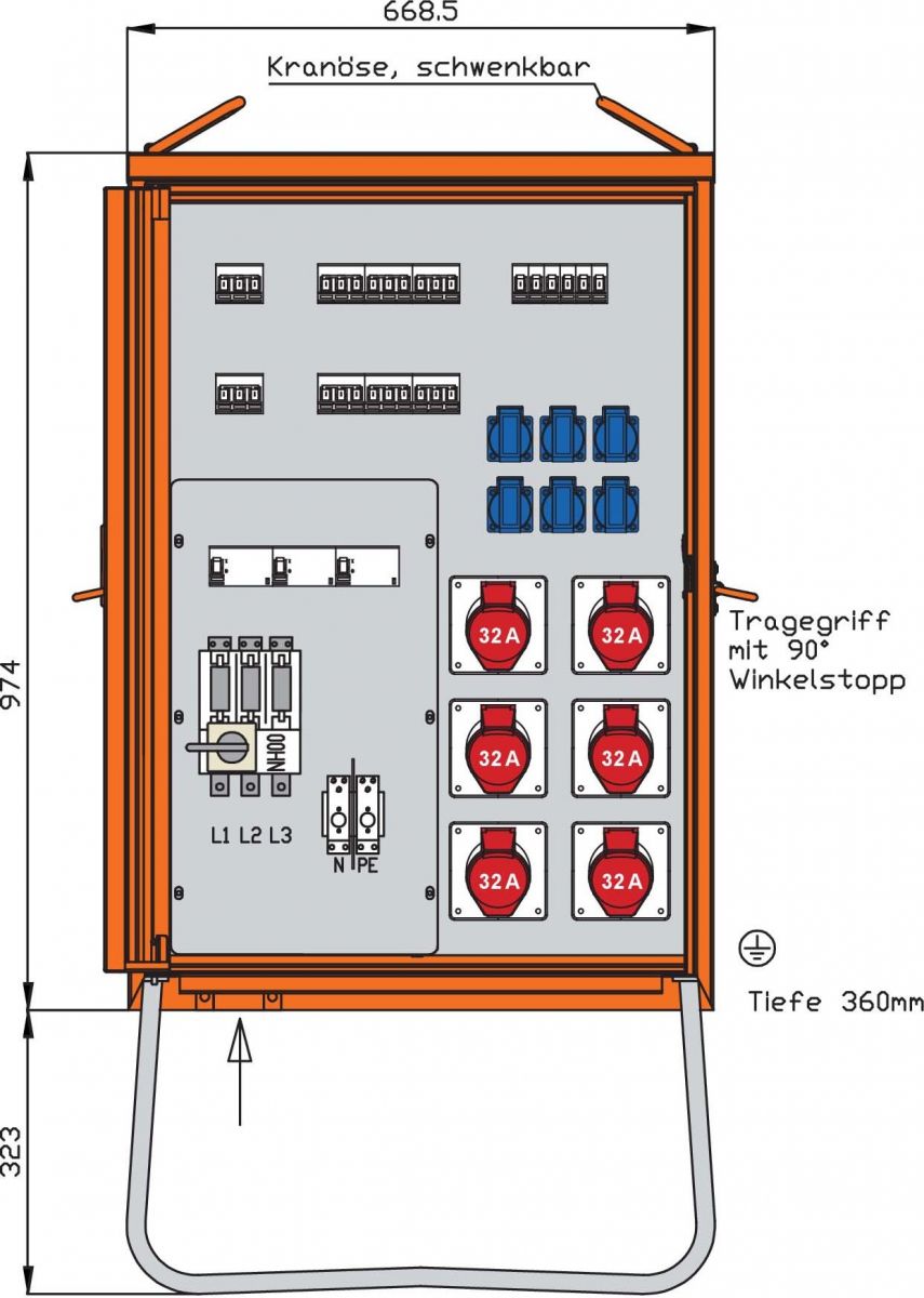 Verteilerschrank WV0432CR1