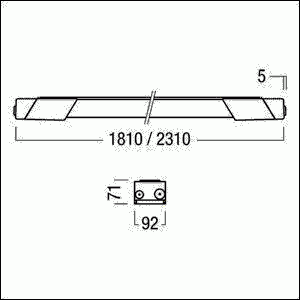 Einzeltragschiene TRINOS SGL L1820 WH