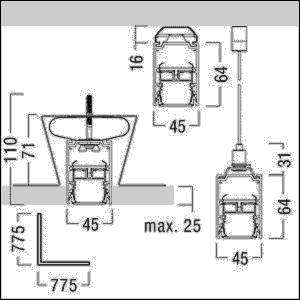 Kanal für LED-Lichtlinie SLOINslim K L4000 WH