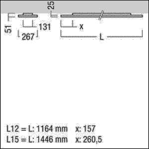 LED-Anbauleuchte LF3 A 5000-940 L12WH