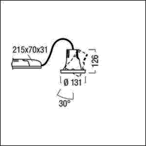 LED-Deckeneinbauleuchte CAR EVO M #60819125