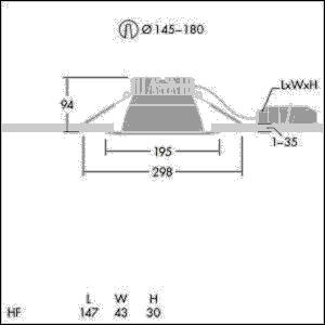 LED-Downlight CETUS3M1000-840HFRWH