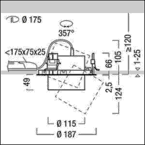 LED-Einbaustrahler V2-R L3800 #60716760