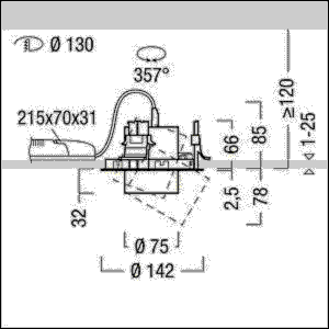 LED-Einbaustrahler V2-R S1200 #60716720