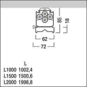 LED-Lichtbandleuchte IP64 TEC C 8000 #42936496