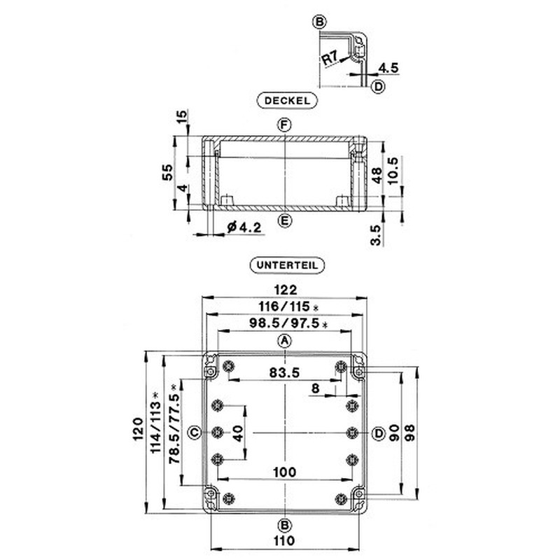 ABS-Gehäuse GEH.CT-662 T