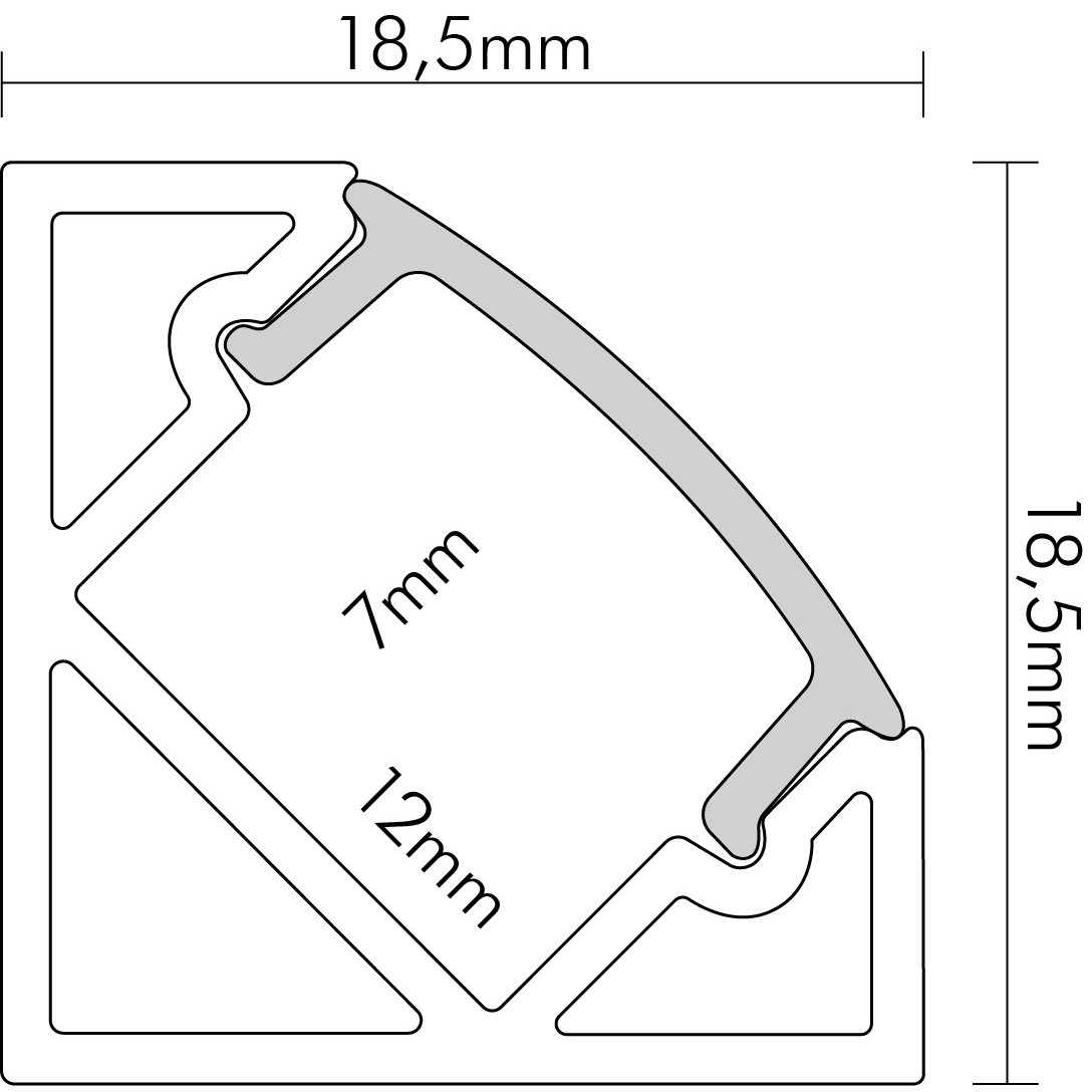 Alu Eck-Profil 2m 5011146806
