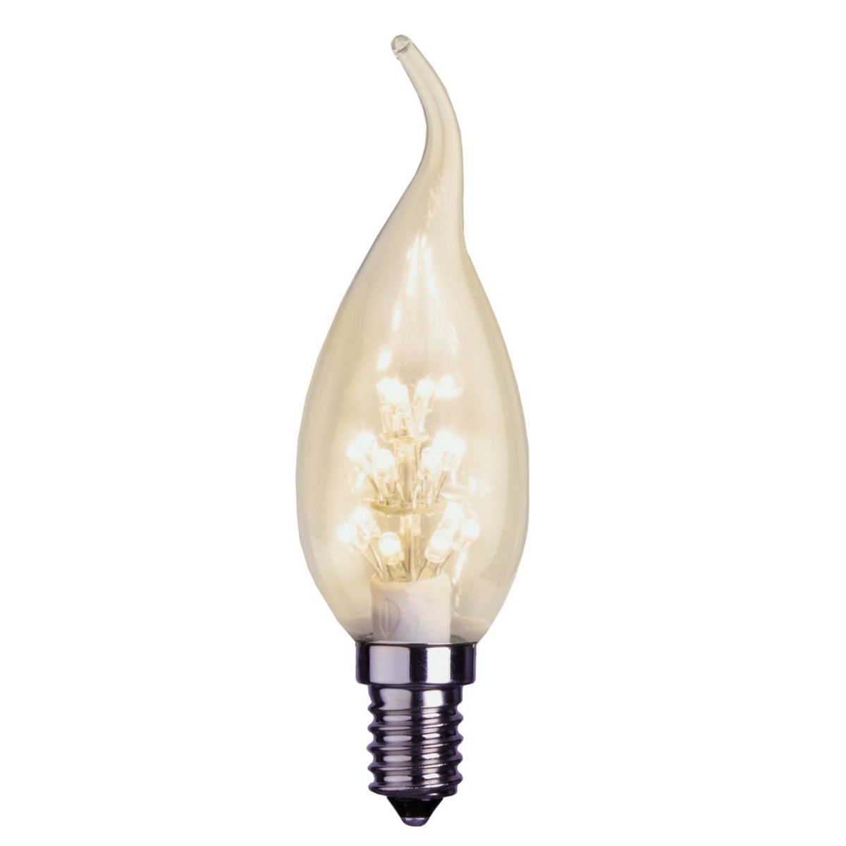 LED-Windstoßkerzenlampe E14 230V klar 33442