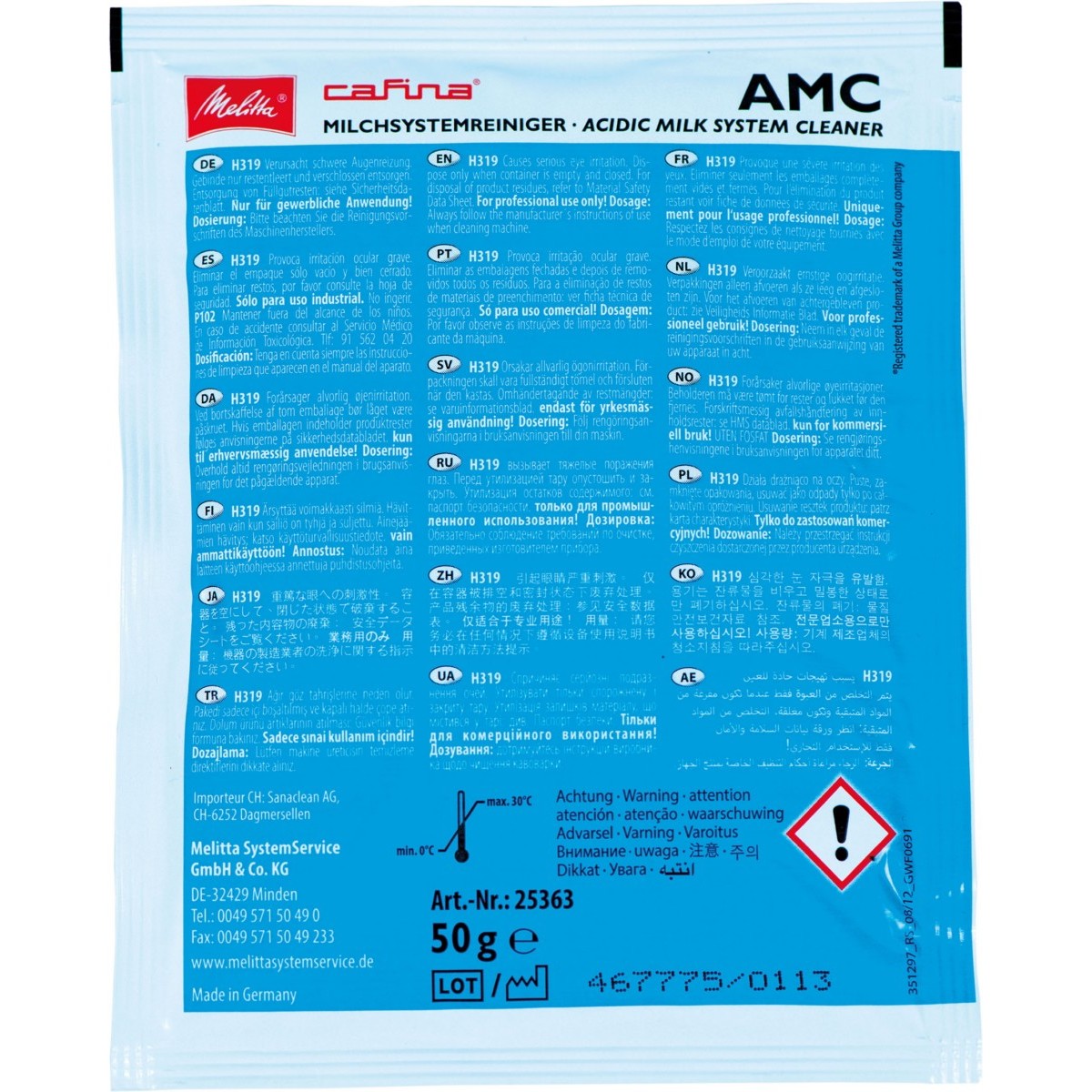 AMC Milchsystemreiniger 35289 (VE50)