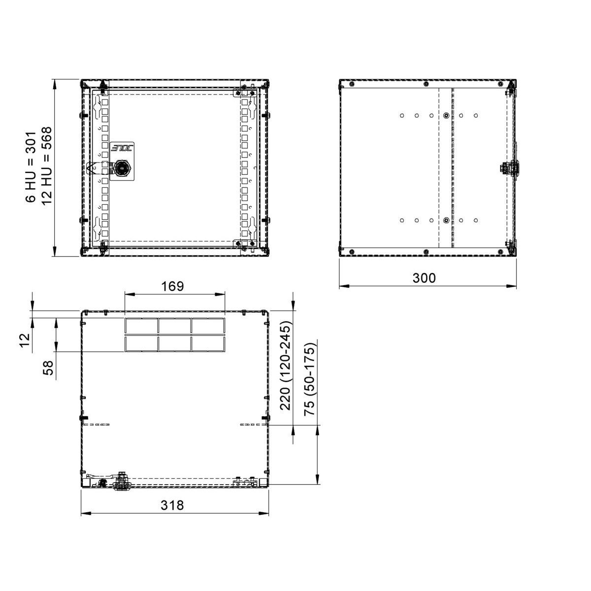 10" Schrank W10 12-3-V