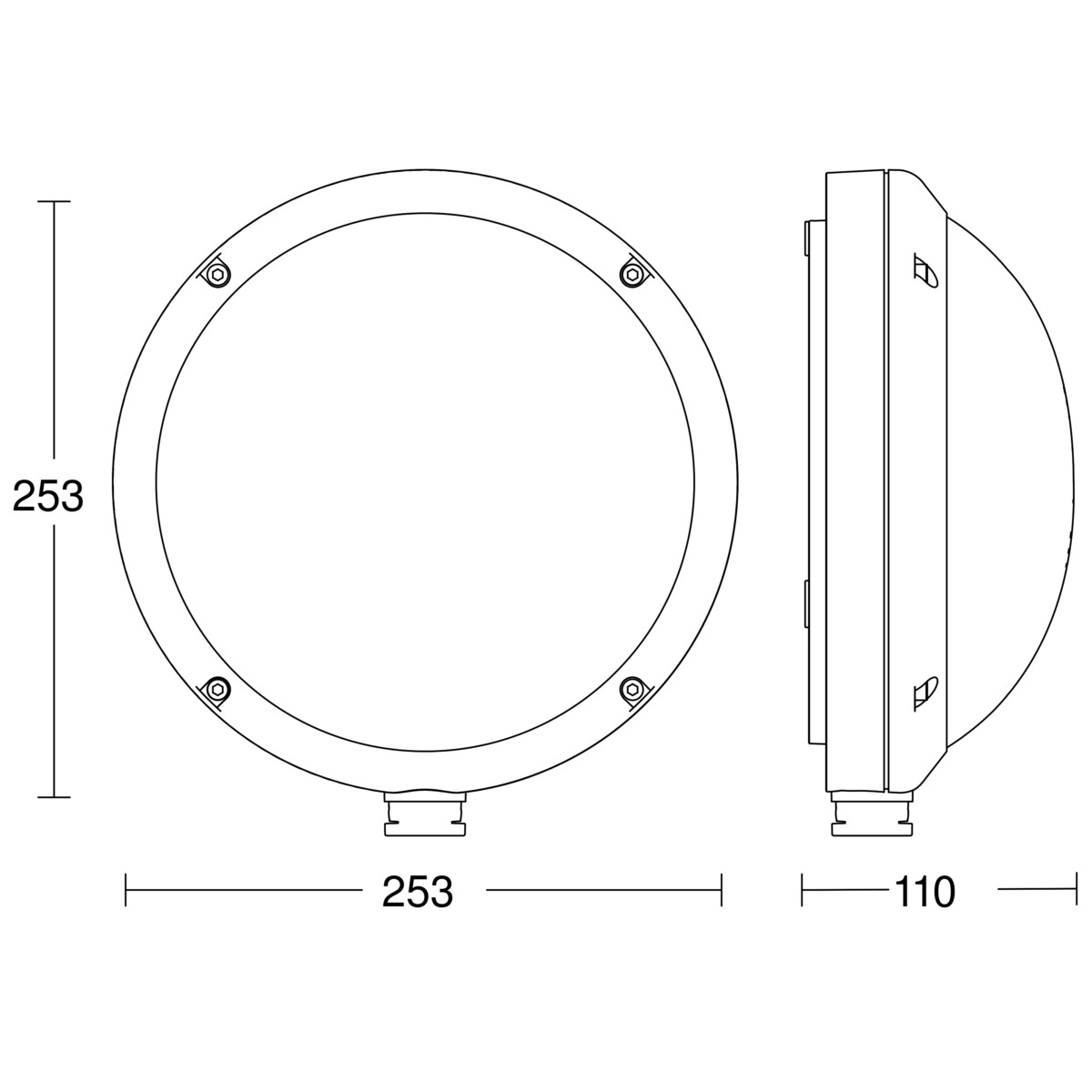 Sensor-LED-Außenleuchte L 330 S ANT 3000K
