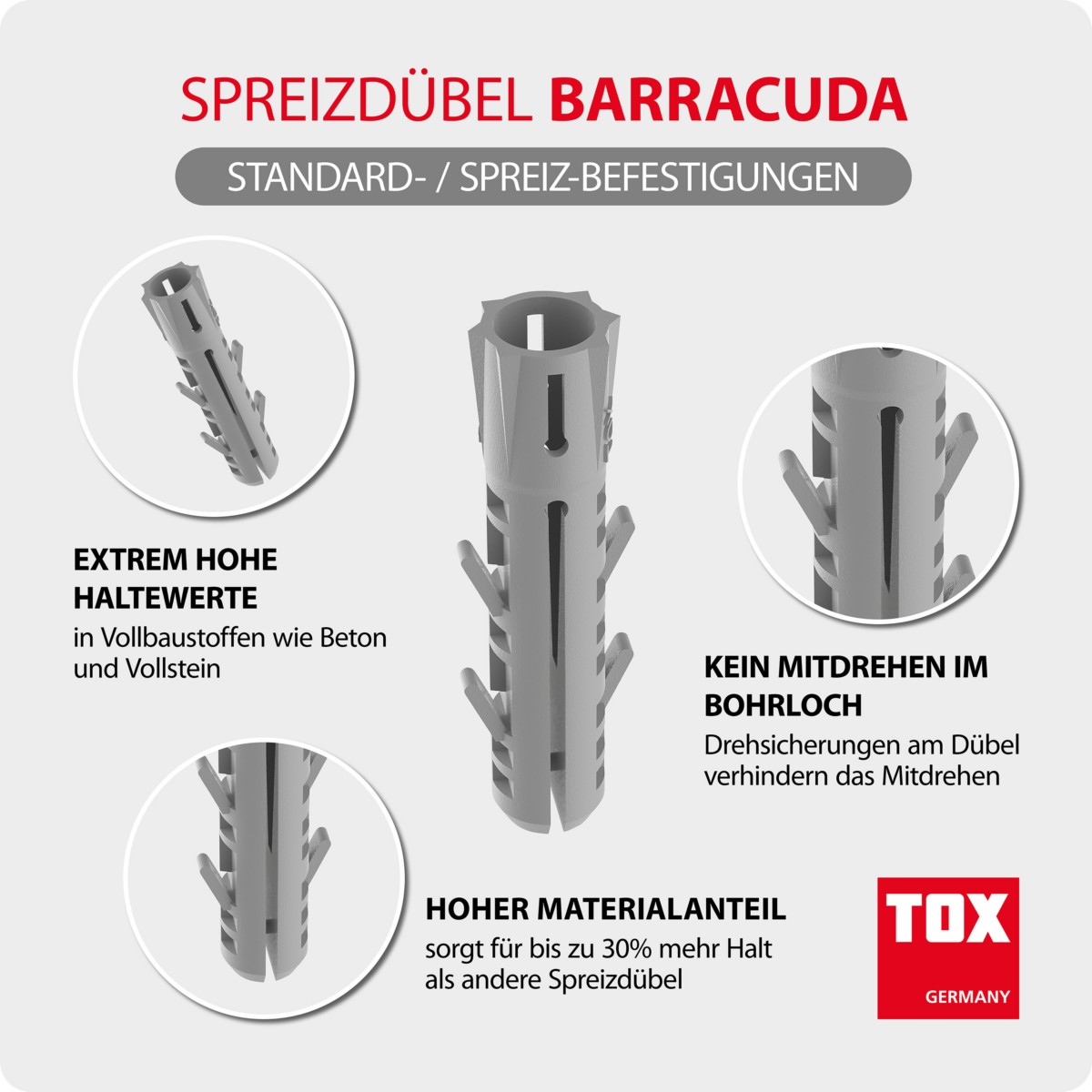 Spreizdübel Barracuda 6/30 KT